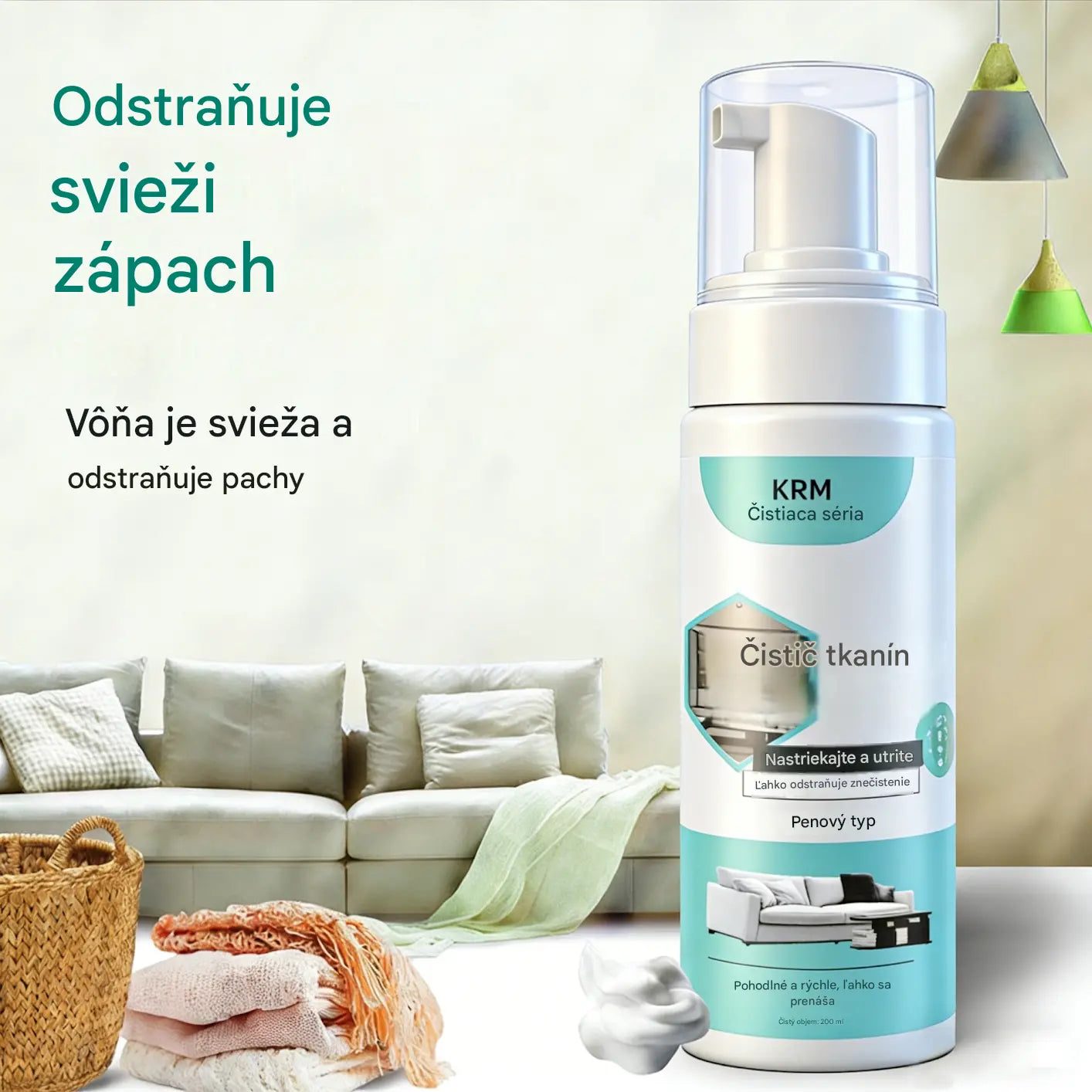 🔥Kúpte 1 a druhý získate zadarmo🔥2 kusy za 23 eur-Tento vysokoúčinný čistič pohoviek má silné schopnosti odstraňovať škvrny, nevyžaduje vodu a je vhodný na chemické čistenie tkanín.
