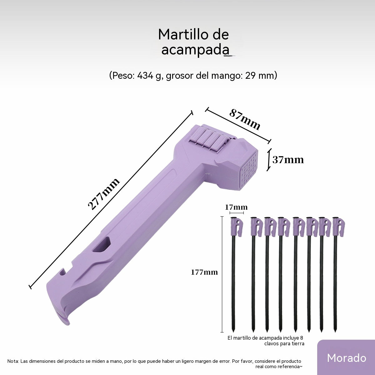 ⛺🔨Martillo multifuncional para camping | Clava y extrae estacas fácilmente