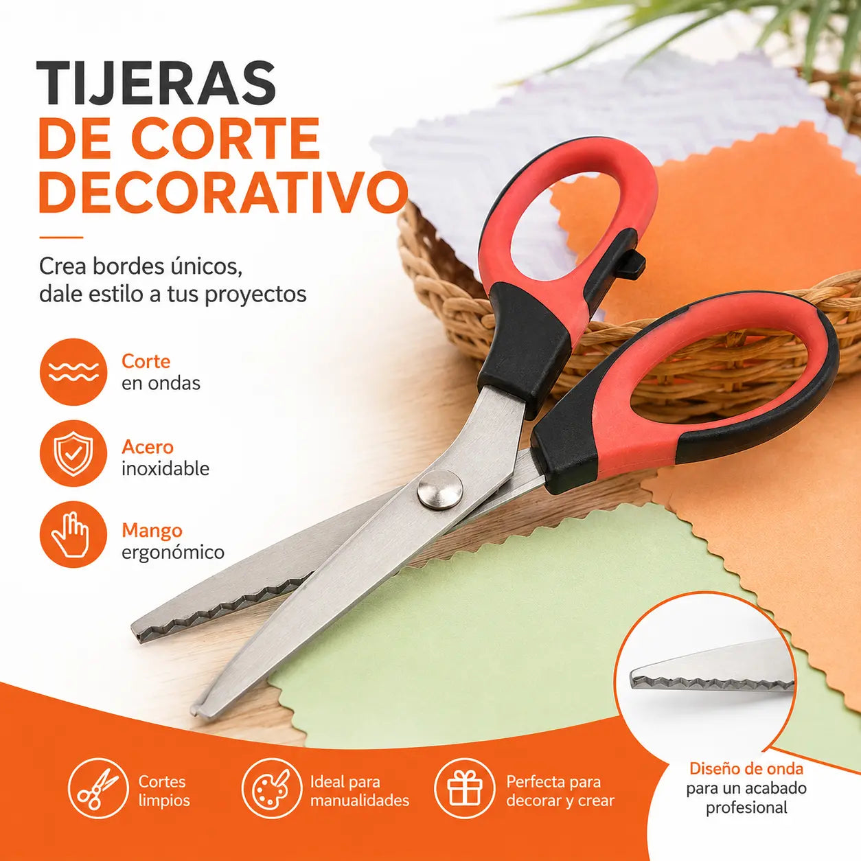 ✂️ Višenamjenske škare za rezanje s cik-cak oštricom – za tkaninu, papir i rukotvorine 🧵