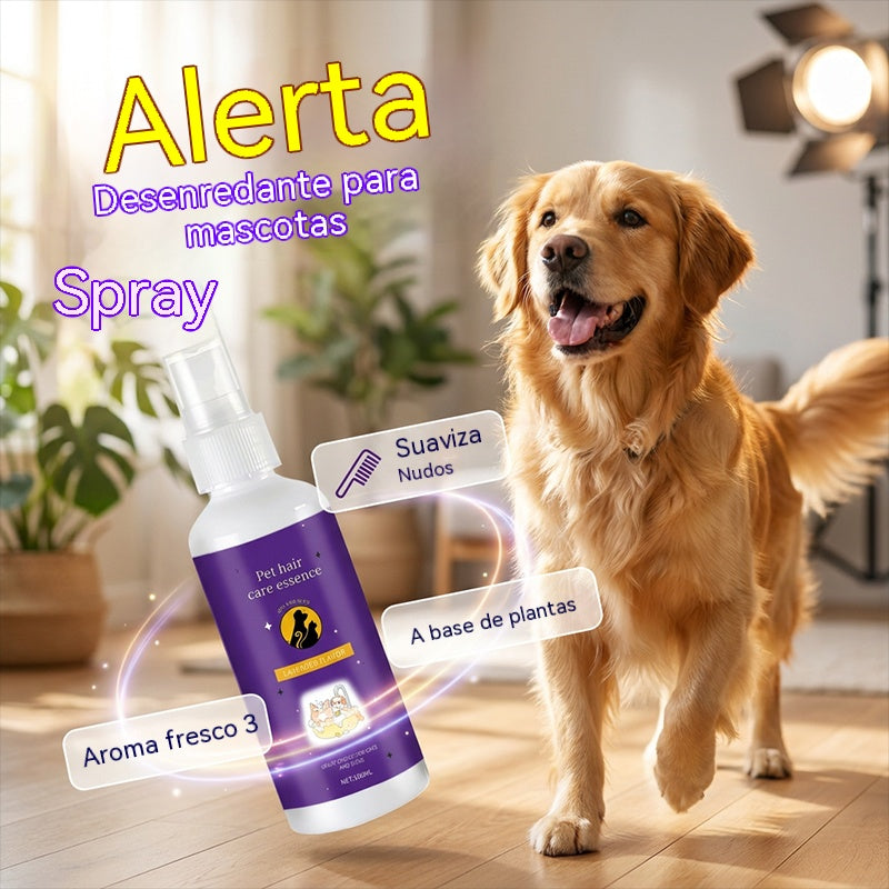 🐶✨ ¡Spray Desenredante para Mascotas! Pelo Suave, Brillante y Sin Nudos