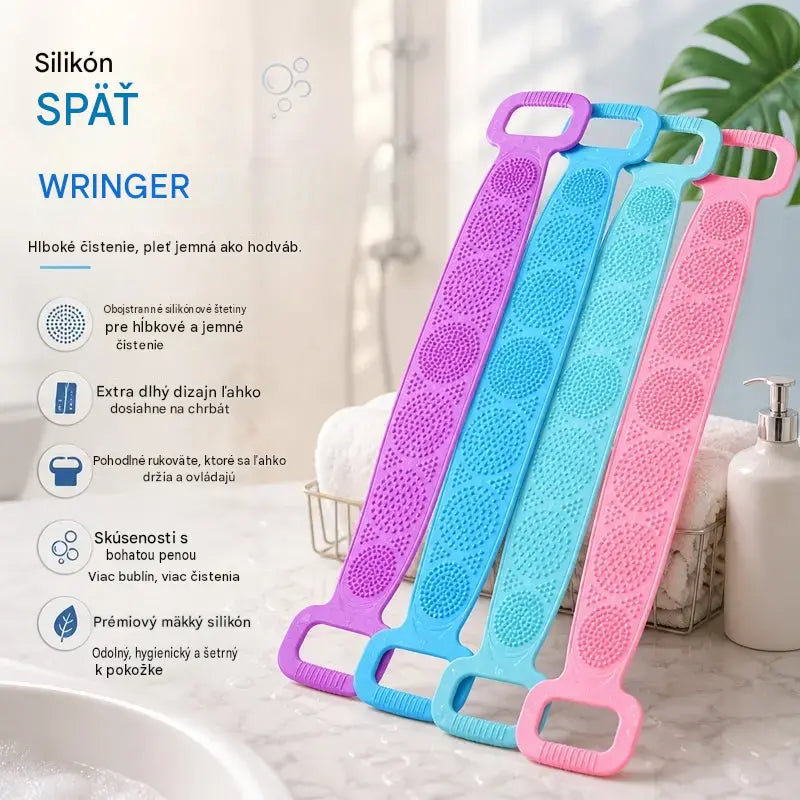 4 kusy za 24 eur🌿🛁 Extra dlhá silikónová kefa na chrbát – čistí, masíruje a stará sa! ✨💙