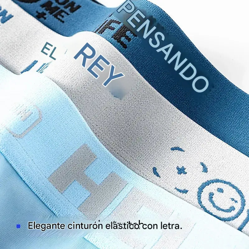 🧊【Compra 3 y llévate 3 gratis: 6 piezas en total】Calzoncillos bóxer de seda helada transpirables y finos para hombre, superventas del verano