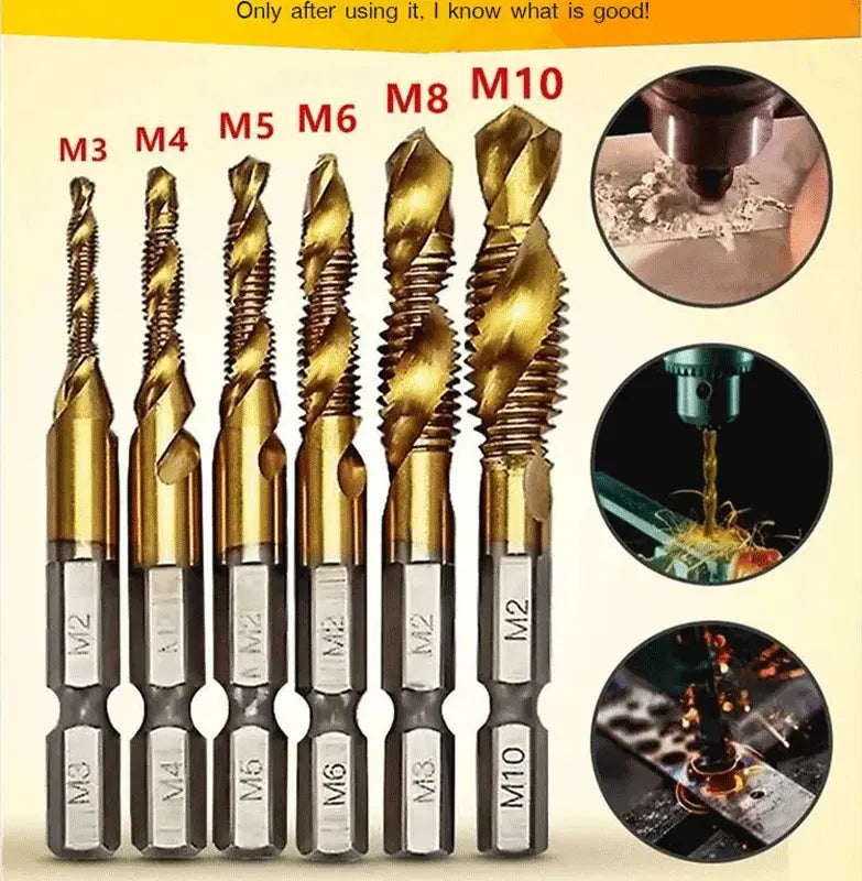 🔥【Compra 6 y obten 6 gratis(12 piezas)】🧰🔩 Juego de brocas multiusos