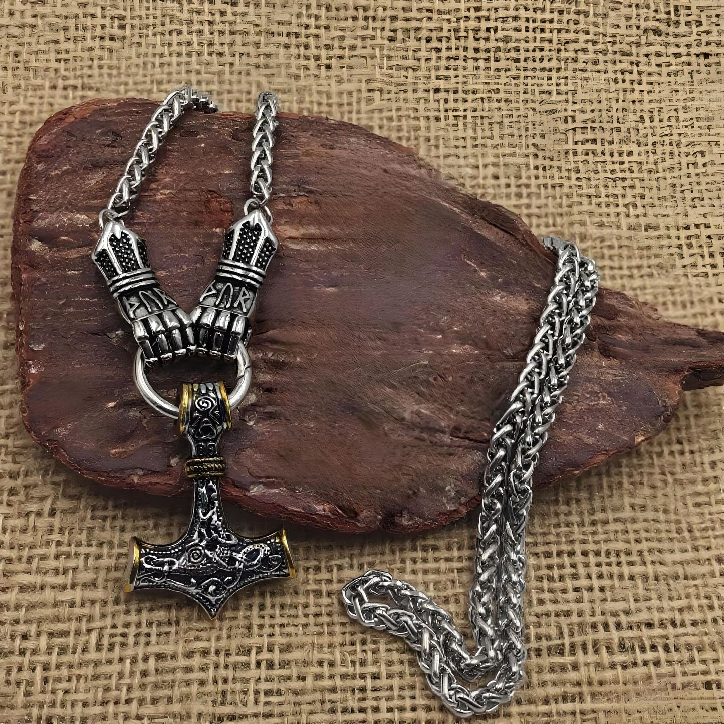 ⚡ SLEVA 50 % 🔥 Vikingský náhrdelník s Thorovým kladivem