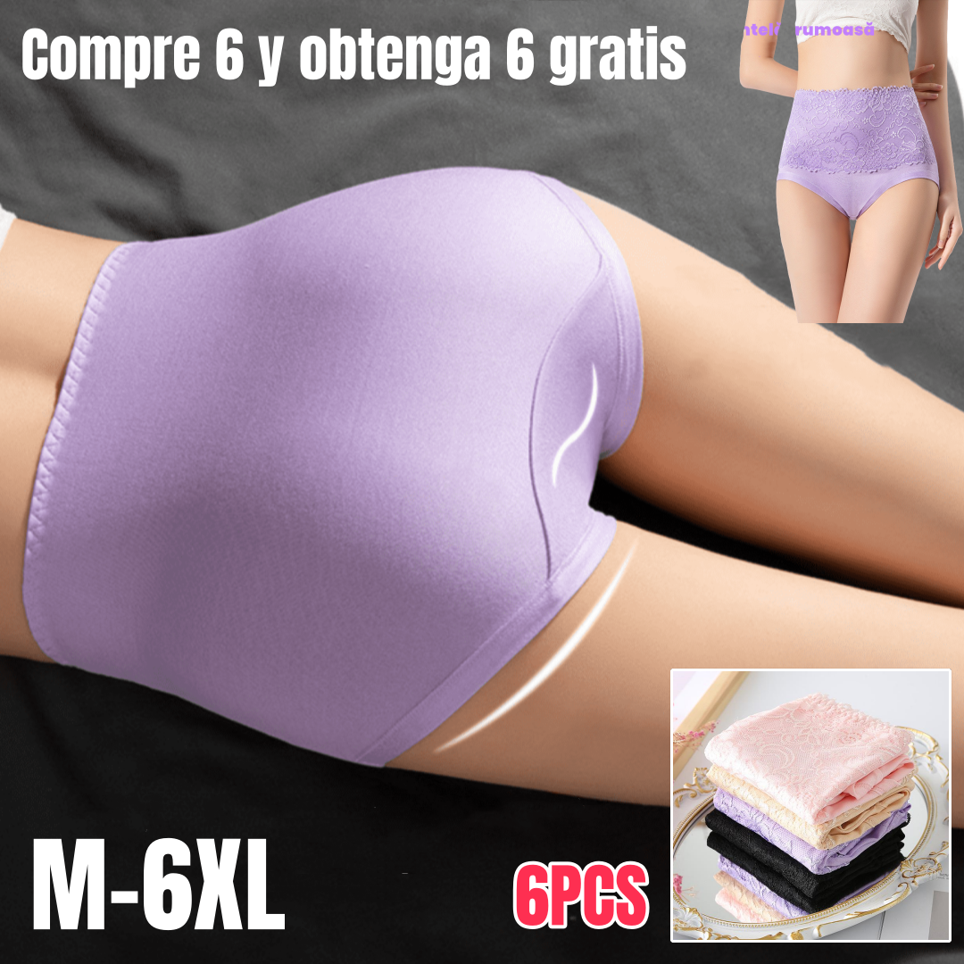 🔥🔥【Compre 6 y obtenga 6 gratis】【M-6XL】💥Último día de superventa: 2026 Ropa interior a prueba de fugas de cintura alta recientemente mejorada