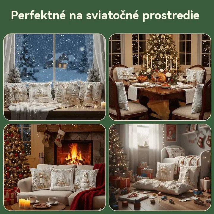 Vánoční výprodej 49% SLEVA 🎄Povlak na polštář s vánoční tématikou 【4 kusy】