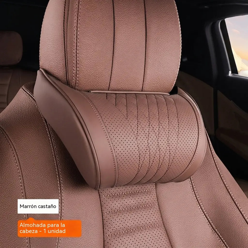 🛡️🚗 Cojín ergonómico de espuma viscoelástica para el coche — Alivia la tensión en el cuello y los hombros; ¡conduce sin fatiga! 💪😌