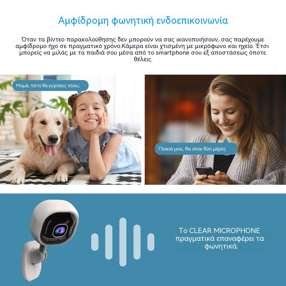 Bezdrôtová inteligentná HD domáca bezpečnostná kamera