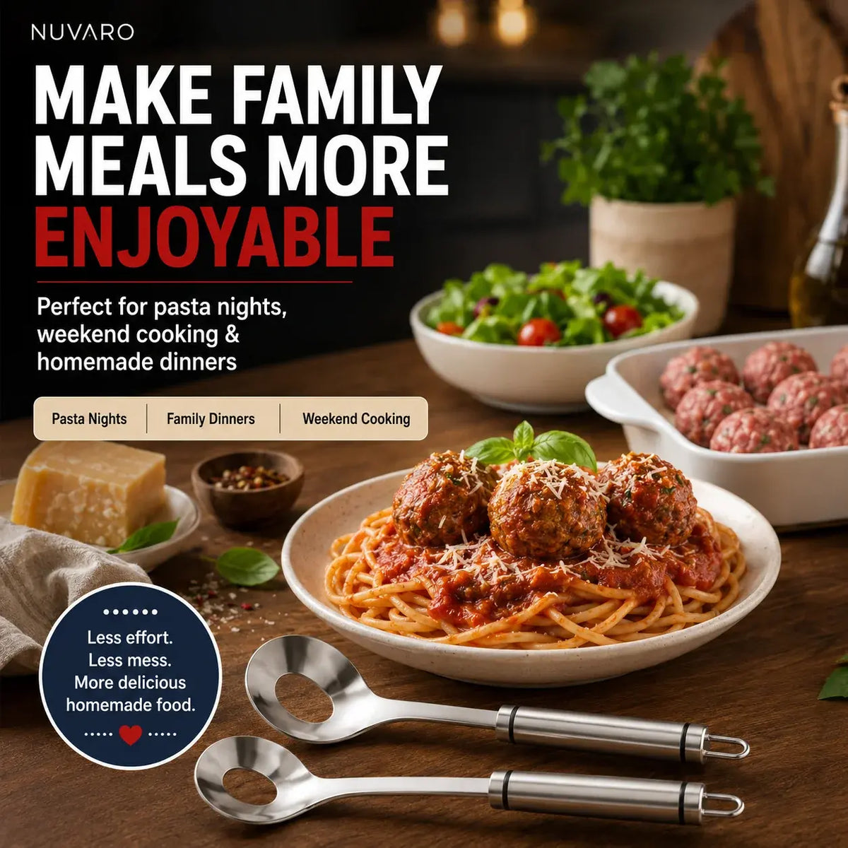 🍖 【2 kosa】Kalup za mesne kroglice iz nerjavečega jekla 304 – Idealen za izdelavo mesnih in ribjih mesnih kroglic, kot nalašč za domačo kuhinjo 🥄