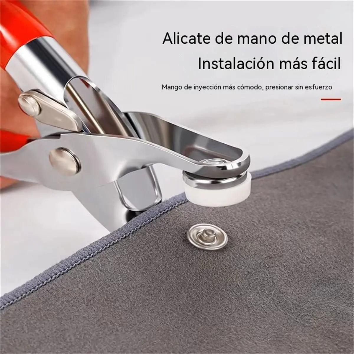 【100 pares de botones + alicates】Nuevo kit de instalación de botones sin costuras multifuncional