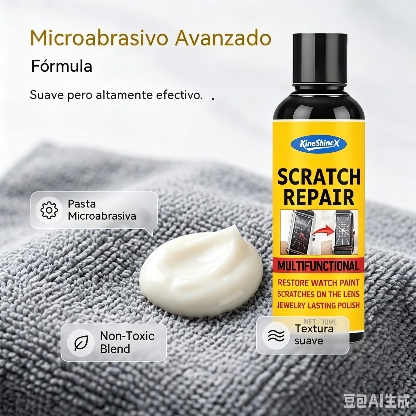 【200 ml + esponja】Compra uno y llévate otro gratis 27 euros✨🛡️Compuesto pulidor multifuncional para la reparación de arañazos