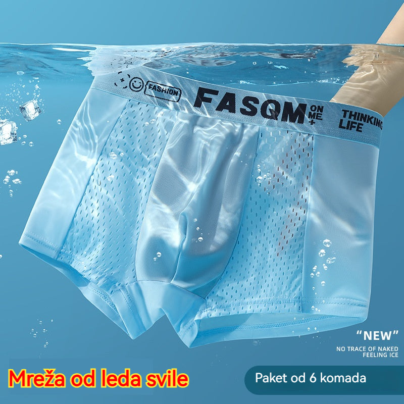 【Osta 3, saa 3 tasuta】Meeste bokserid Air Mesh Ice Silk materjalist. Elastsed, mugavad ja hingavad.