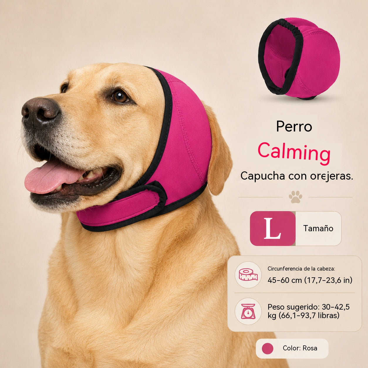 🐶 Gorro calmante para perros | Más tranquilidad en momentos de estrés