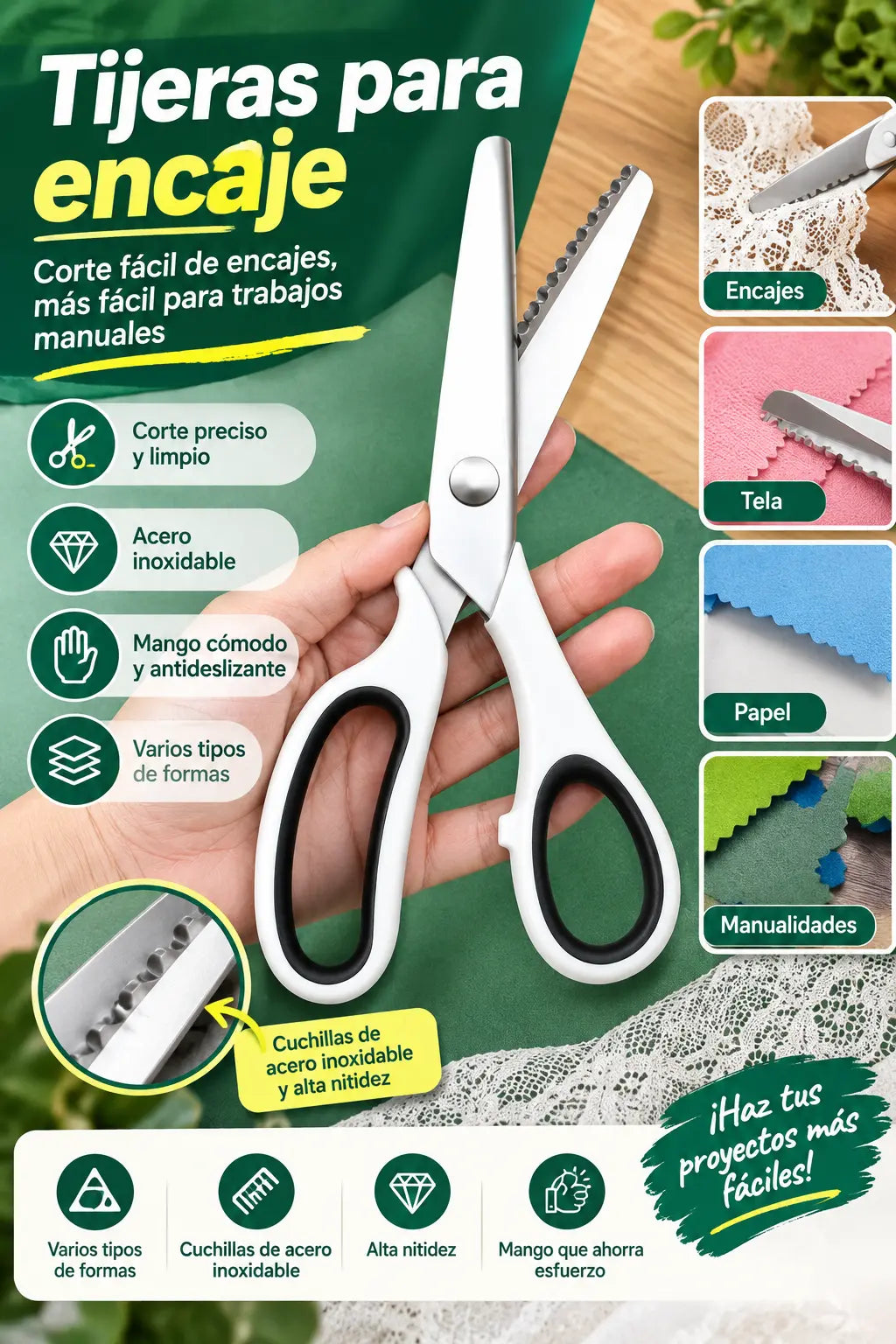 ✂️ Višenamjenske cik-cak škare – za tkaninu, papir i kreativne radove 🧵