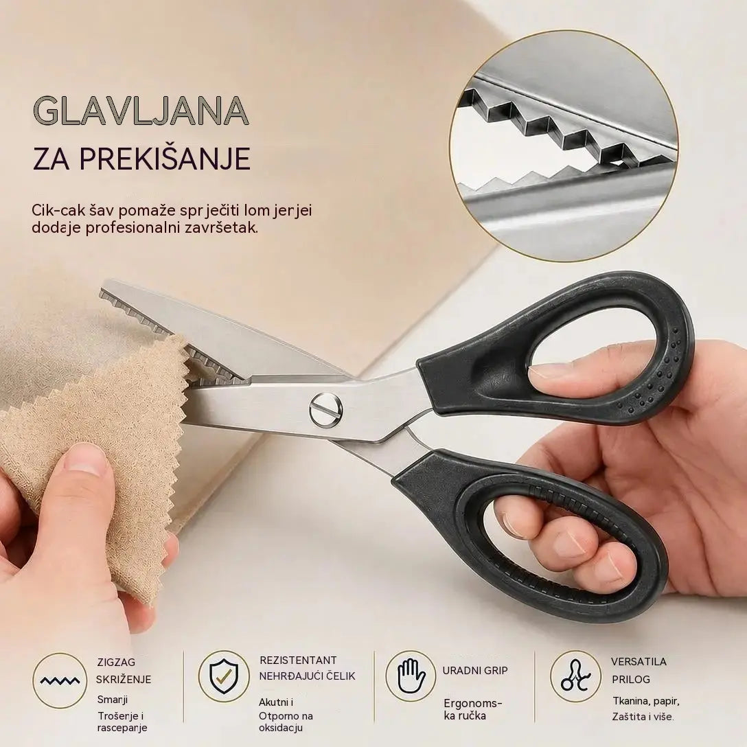 Cik-cak škare od nehrđajućeg čelika