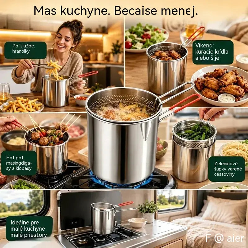 🔥 POSLEDNÍ DEN! -50 % | Multifunkční fritéza 304 | Snadné, rychlé a bezproblémové vaření 🍳
