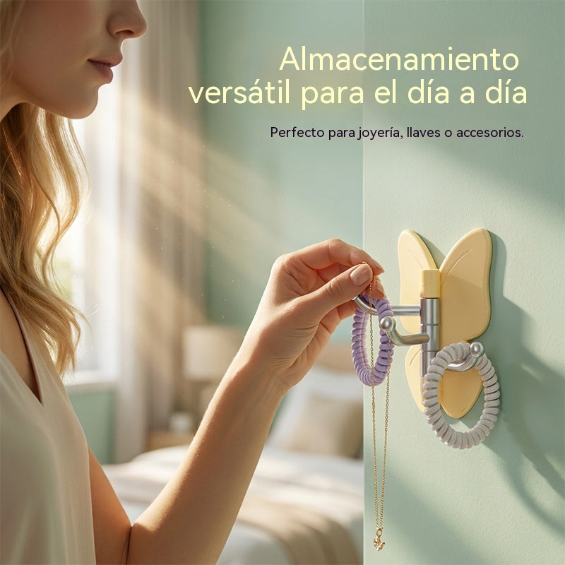🦋 Gancho Mariposa Adhesivo Sin Perforaciones