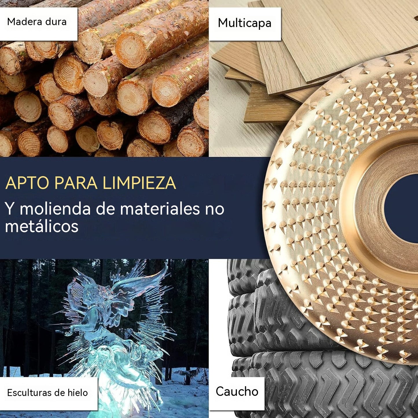 ⚙️🧰【1 juego【3 piezas】--- 24€】 Disco multifuncional para dar forma a la lijadora angular para madera