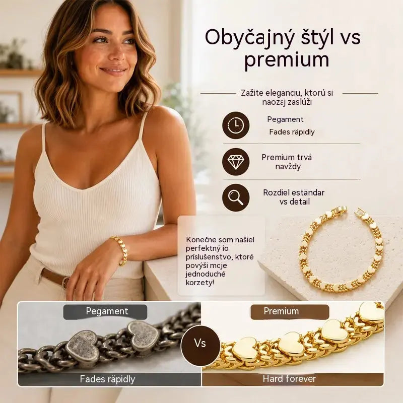 📢📢50% zľava iba na obmedzený čas! ⏰ Elegantný kubánsky náramok v tvare srdca pre ženy: nádherné kúzlo, klasický dizajn, pohodlné na nosenie 💝