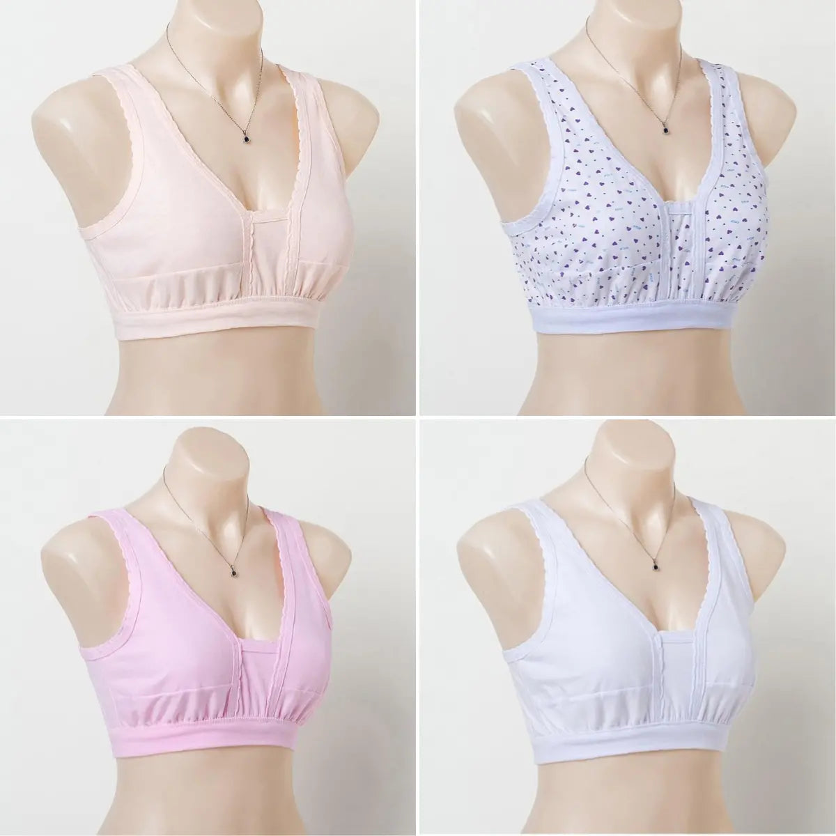 Conjunto de cuatro piezas - 30 euros 😍 Conjunto de cuatro piezas de camiseta interior y bragas de algodón puro, adecuado para mujeres de mediana edad y mayores, todas las tallas disponibles.