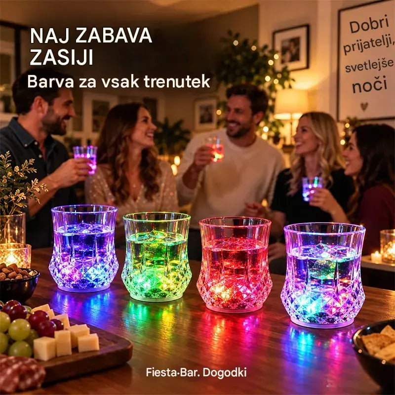 ✨💎Tekoče aktivirane LED lučke za osvetlitev skodelic Kristalni set za pijačo🥂
