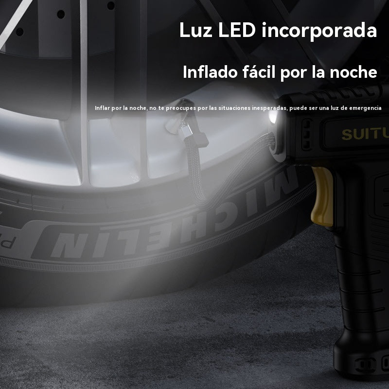 🚗💨✅Compra 1 y llévate 1 gratis🔥Inflador de neumáticos portátil inalámbrico multifuncional para coche con pantalla digital