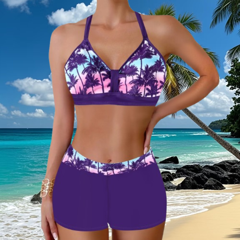 🏖️👙🌴 Plavky s potlačou, ideálne na dovolenku na pláži – rýchloschnúce, pohodlné a priedušné ✨