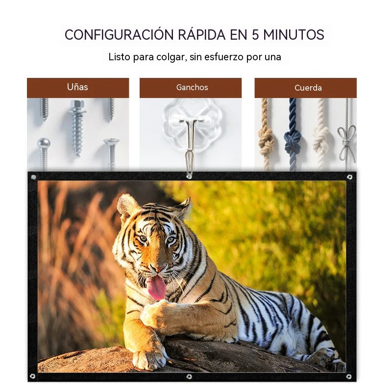 📺 ¡50% de descuento por tiempo limitado! ✨ Pantalla de proyección de alta definición: 100 pulgadas en diagonal, superficie blanca mate, que ofrece una experiencia de cine en casa nítida y cristalina 🎬🌟