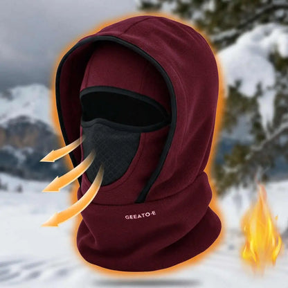 🎉🧣❄️ Dvojvrstvová flísová čiapka, teplá, vetruodolná a chráni tvár, ideálna na zimu.