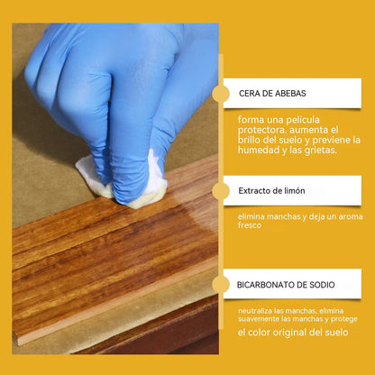 【30%0FF】Spray abrillantador de madera con cera de abeja de 120 ml (incluye esponja y toalla) para el cuidado de los muebles, la prevención de grietas y la protección de la pintura.