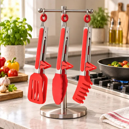 【Juego de 3 piezas】Pinzas de acero inoxidable para alimentos