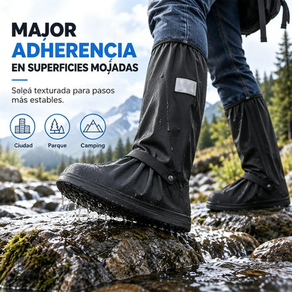 【1 par】¡Evita que tus zapatillas se empapen! Cubrezapatos impermeables de alta resistencia: antideslizantes y plegables para llevar en el bolso 🌧️