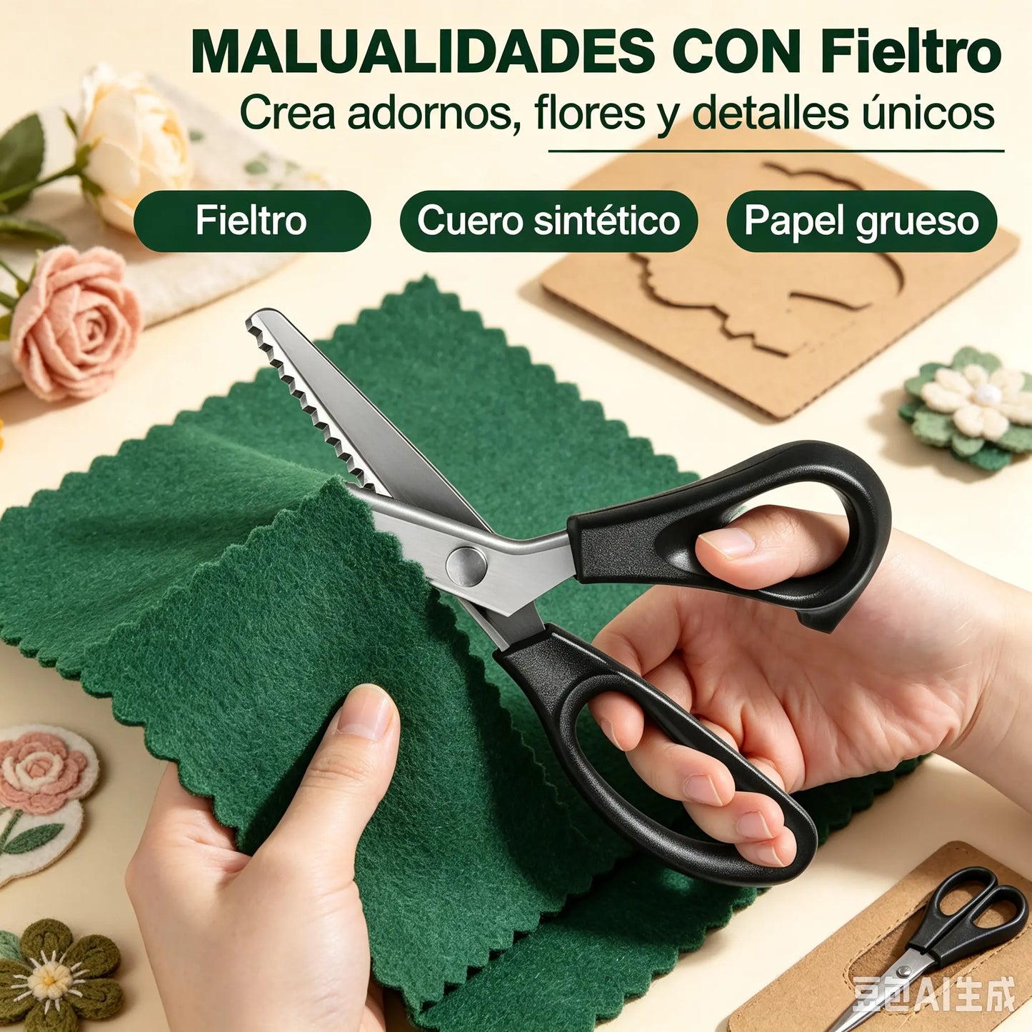 ✂️Recortador de encaje hecho a mano, recortador de onda de arco triangular