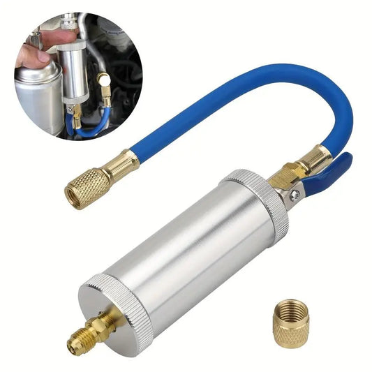 ❄️ Herramienta de mantenimiento para aire acondicionado | Tubo de carga compatible con R12/R134A/R22 🚗