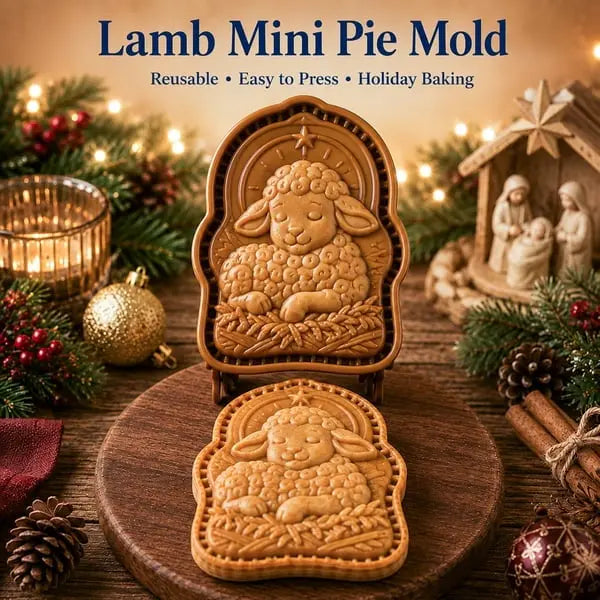 ✝️ Colección de mini moldes para tartas navideñas Faith & Nativity | Moldes reutilizables con relieve para dar forma a tartas con detalles como Jesús orando, el pesebre de la Natividad, etc. 🥧✨