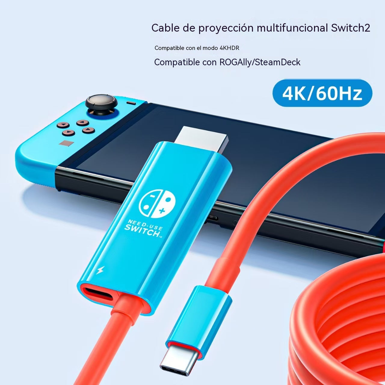 🔥 ¡50% DE DESCUENTO POR TIEMPO LIMITADO! 🔥 Cable adaptador de USB-C a HDMI para Switch