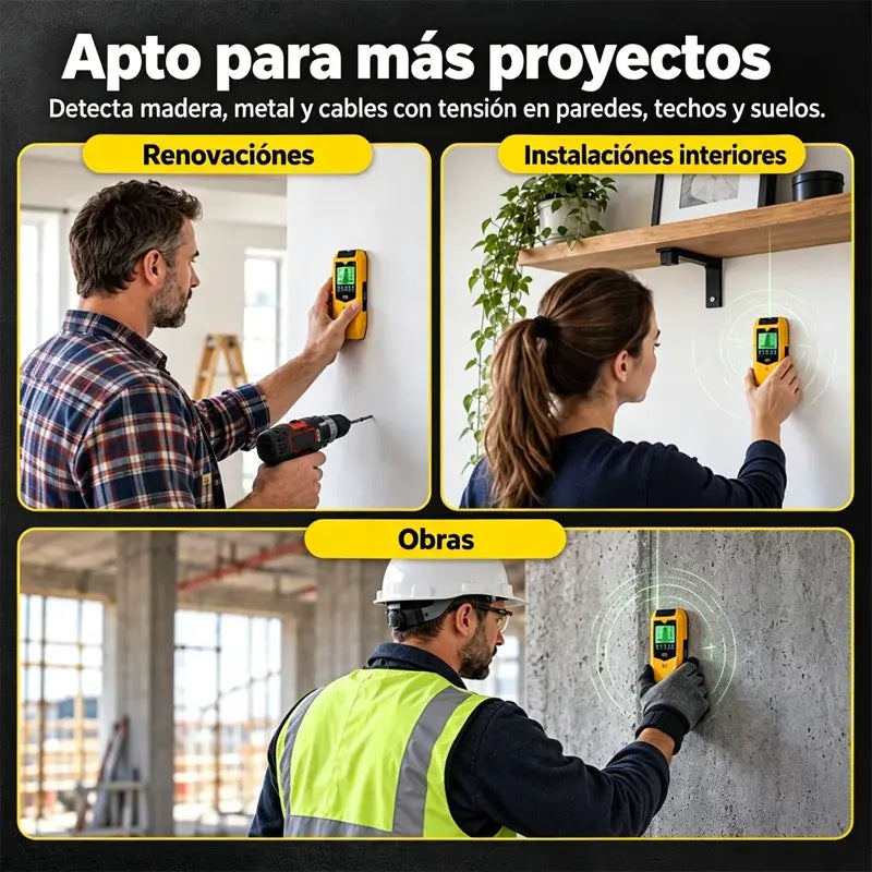 🔥💯Detector de metales portátil para paredes