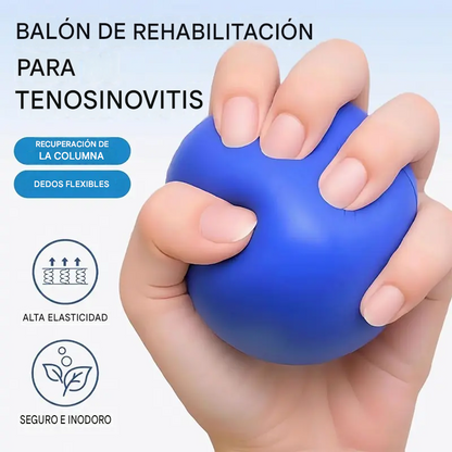 Pelota ortopédica para la recuperación de dedos y manos, con anillos de fijación, dispositivo de entrenamiento de fuerza y movilidad para personas mayores o con secuelas de un derrame cerebral.