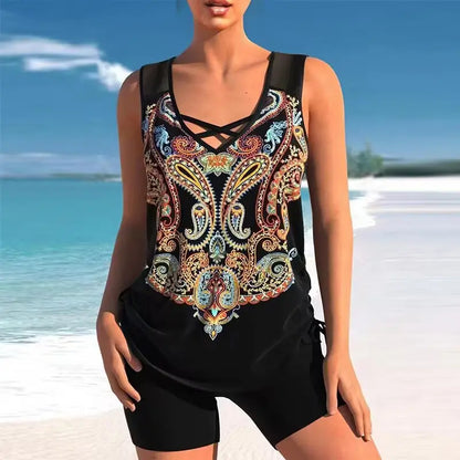 🔥【S-5XL】🩱【Zgornji in spodnji del】Dvodelne kopalke z etno vzorcem 🌊