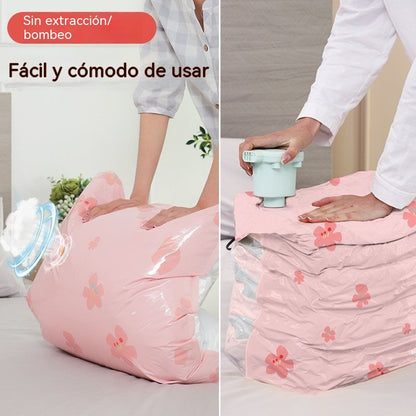 🧳【Juego de 5 piezas】💨 Bolsa de almacenamiento al vacío grande y comprimible: no requiere bomba, es a prueba de fugas e ideal para ahorrar espacio en maletas y en casa ✈️