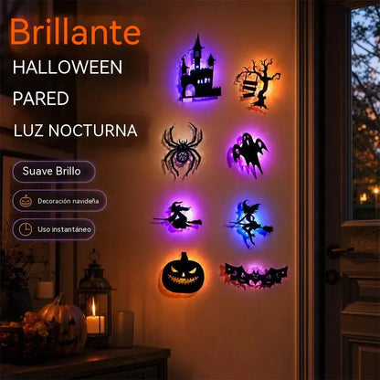 【Set de 8 piezas】🎃🎃Pegatinas de pared de Halloween que brillan en la oscuridad