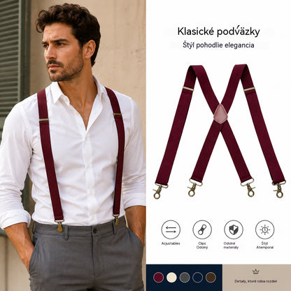 📢📢50% zľava!! ⏰Pánske traky s X-backom a háčikovými sponami