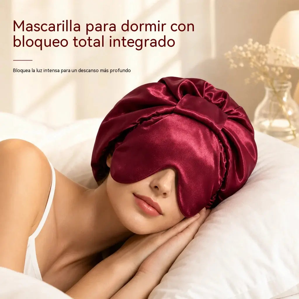 💤 ¡50% de descuento! Duerme más cómodamente mientras cuidas tu cabello: gorro de dormir de satén 2 en 1 (con antifaz incorporado).