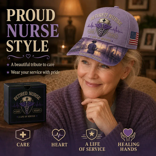 💜Gorro conmemorativo en honor a la labor sanadora de una enfermera jubilada
