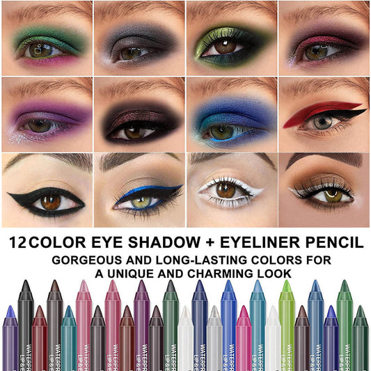 Uno de cada uno de los 14 colores por 30 euros.-Lápiz delineador de ojos resistente al agua (14 colores)