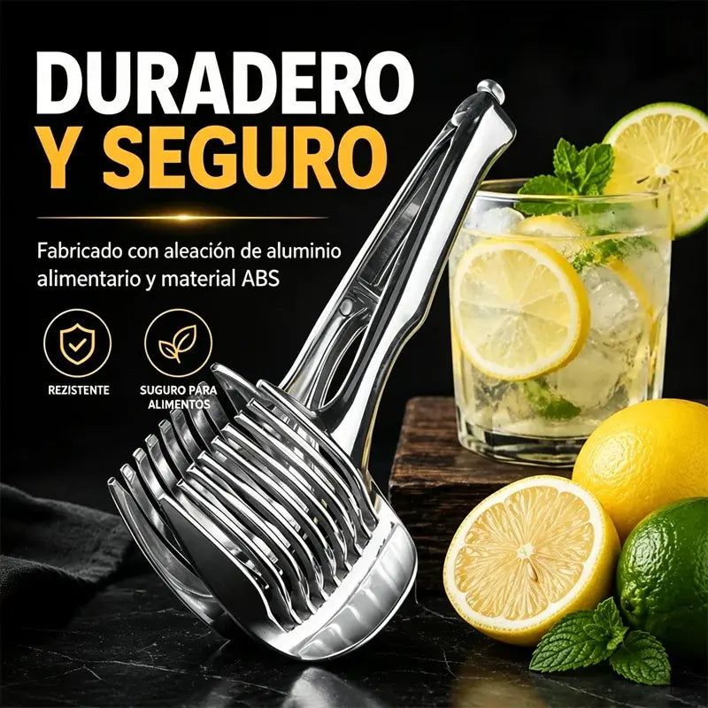 🍋 ¡50% DE DESCUENTO AHORA! Herramienta creativa para cortar en rodajas, rebanadora manual de aleación de aluminio de grado alimenticio, soporte para cortar rápidamente limón, tomate, cebolla y frutas y verduras blandas.