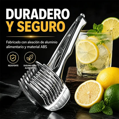 🍋 ¡50% DE DESCUENTO AHORA! Herramienta creativa para cortar en rodajas, rebanadora manual de aleación de aluminio de grado alimenticio, soporte para cortar rápidamente limón, tomate, cebolla y frutas y verduras blandas.