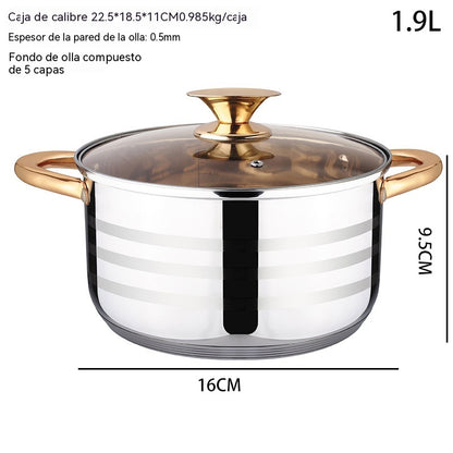 😍😍Olla de cocina antiadherente de acero inoxidable