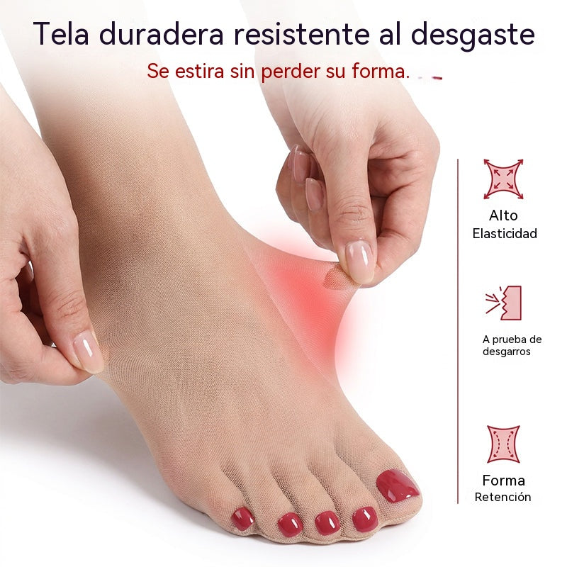 💅🦶Calcetines transparentes con diseño de pedicura | Pies elegantes al instante