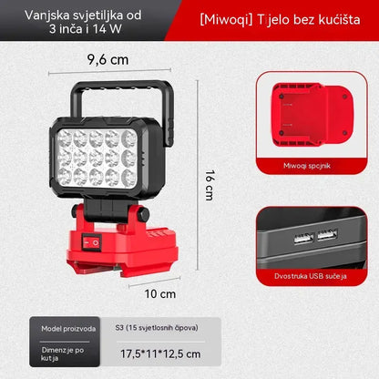🔥💡Svjetilna lampa s litijevom baterijom i USB sučeljem, prikladna za scenarije poput popravka automobila.